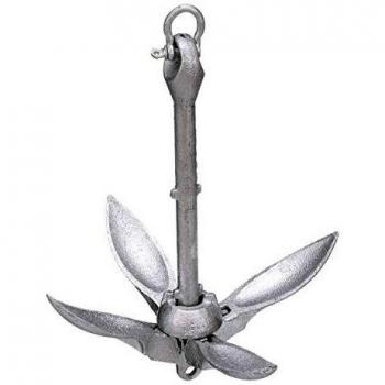 Seachoice 50-41000 Ancla Plegable Hierro galvanizado, 1,6k, Plateado, Talla Única