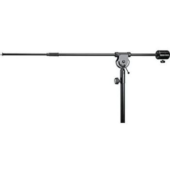 K&M 21232 Adjustable Boom Arm Microphone Stand, Black