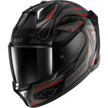 Casco Integral de Moto Shark Skwal I3 Linik Negro-Antracita-Rojo