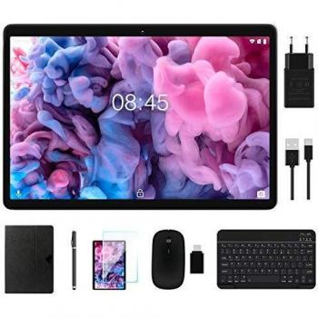 MEBERRY Tablet 10 Pulgadas Android 10.0 Ultrar-Rápido Tablets 4GB RAM+64GB ROM - WI-FI+Cellular | Google GMS | Dual SIM & Dual Cámara | 8000mAh | Bluetooth | GPS, Teclado&Ratón - Gris