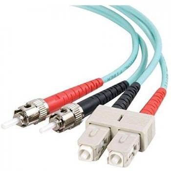 Cable de Fibra Óptica SC-ST 10Gb Multimodo Duplex PVC (LSZH) Turquesa - 5m