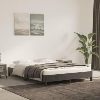 Estructura de cama de terciopelo gris oscuro 140x190 cm Vidaxl