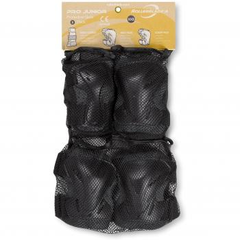 Rollerblade Protektoren 3 Set Pro Junior 3 Pack Protecciones, Infantil, Antracita/Negro, XXS