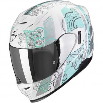 Scorpion Casco Integral Exo-520 Evo Air Fasta Blanco Azul (M)