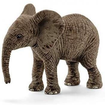 Schleich- Figura de Cría de Elefante Africano, Colección Wild Life, 6.8 cm