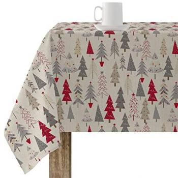 Mantel resinado antimanchas Merry Christmas multicolor 250 x 140 cm