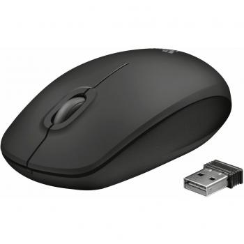 Ratón Inalámbrico Óptico Trust Ziva, Ergonómico, Apto para Diestros y Zurdos, con Botón de Encendido/Apagado y 2 Baterías AAA