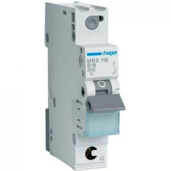 Circuit Breaker 16 A MBS116 Quickconnect 1-Pin 6KA B Charact