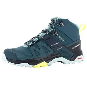 Botas Salomon X Ultra 4 Mid W GTX - Stargazer/Carbon/Stone Blue, impermeables, con membrana GORE-TEX, para mujer, talla 38