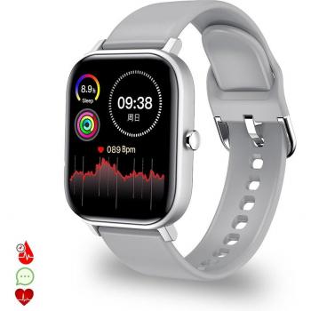 Smartwatch L18 con termómetro y funciones avanzadas de salud, incluyendo ECG, monitor de oxígeno en sangre y tensión arterial