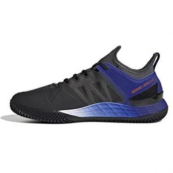 Zapatillas de tenis/pádel para hombre adidas Adizero Ubersonic 4 Clay, color gris oscuro y azul, modelo M Clay, talla 40 EU