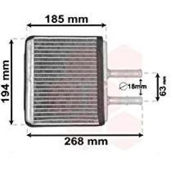 Radiador de calefacción VAN WEZEL 08006042, intercambiador de calor para calefacción interior