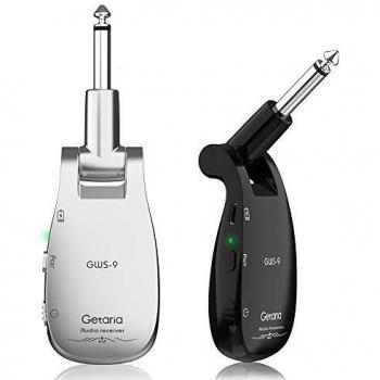 Getaria 2.4G Inalámbrico Guitarra Transmisor Receptor Sistema de Guitarra Inalámbrico para Eléctrica Bajos