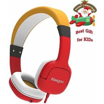 Maegoo Auriculares para Niños, Auriculares para Niños con Micrófono y Control de Volumen de 85db de Limitación, Auriculares para niños Protectores Compatibles para PC Teléfono Tableta