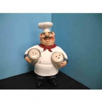 Italian FAT chef Salt & Pepper holder BISTRO DECOR bar waiter home kitchen NEW by Elegance
