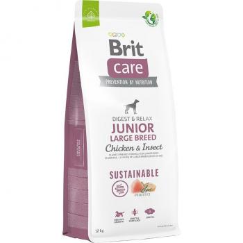 Brit Care Sustainable Junior Large Breed Chicken & Insects Dry Dog Food - 12 kg