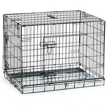 Beeztees Jaula Trasnportín para Perros Mascotas 78x55x61 cm Negra Metal 715802
