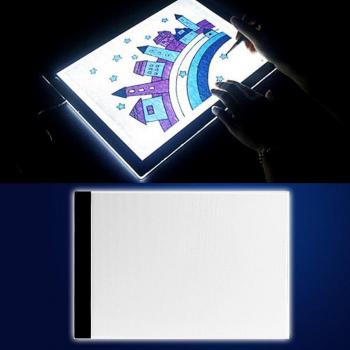 A4 LED Light Tracing Pad Tablero del panel de copia, InGoo Slim 17,7 pulgadas de dibujo Artcraft Stencil Tracing Table LED de iluminación de la caja de alimentación Micro USB