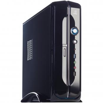 Hiditec SLM10 Torre PC Micro ATX con Estructura de Acero, USB 2.0 y 3.0, Conectores SATA y MOLEX, Fuente de Alimentación de 450W y Ventilador de 80mm - Color Negro