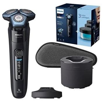 Philips S7783/63 Afeitadora eléctrica Wet & Dry serie 7000 con cuchillas de precisión de acero, sensor de control de movimiento y cabezales flexibles 360-D