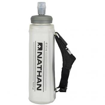 Botella Blanda Nathan ExoShot 420ml Negra/Plateada Reflectante Unisex