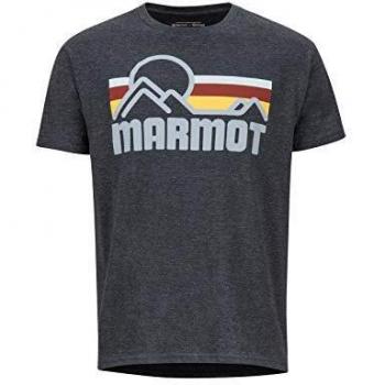 Marmot Coastal tee SS Camisa, Camiseta De Manga Corta para Exteriores, Idónea para Hacer Deporte E IR Al Gimnasio, Secado Rápido, Transpirable, Hombre, New Charcoal Heather, S
