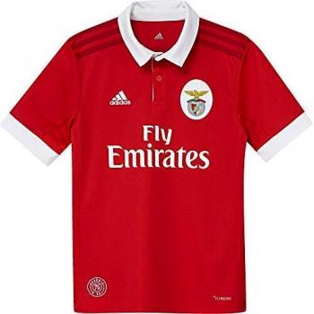 adidas SLB H JSY Y Camiseta 1ª Equipación Benfica 2017-2018, niños, Rojo