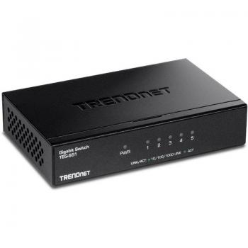 TRENDnet 5-Port Gigabit Ethernet Switch (TEG-S51) - Fanless Desktop Design