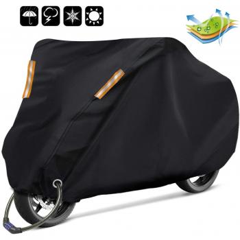 RATEL Funda para Moto, Cubierta de la Motocicleta, Funda de Moto de Tela Oxford 210D recientemente renovada, Impermeable y Resistente al Viento: Antipolvo y antirrobo con una Bolsa de Almacenamiento