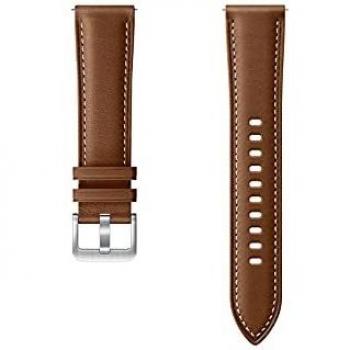 Brazalete de cuero original Samsung para Galaxy Watch Active 2 / Watch 3 (41mm) - M/L - Marrón