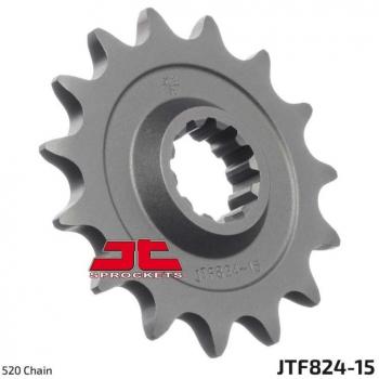 Piñón JT de acero estándar 15 dientes paso 520 modelo JTF824.15
