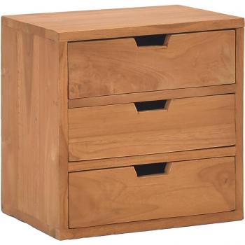Solid Teak Wood Nightstand 15.7x11.8x15.7