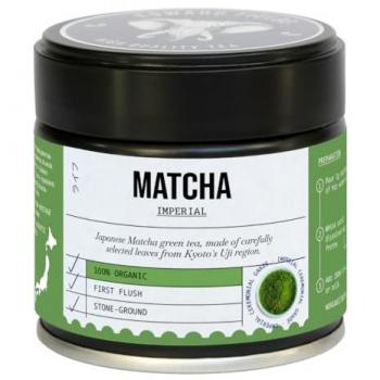 Té Matcha Japonés Bio Gama Imperial de Grado Ceremonial Premium 30g, 100% ecológico certificado, primera cosecha primavera, té verde en polvo natural molido en piedra, Uji, Kyoto, Japón