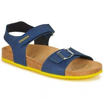 Geox Sandalias Ghita Boy para niña, color azul colombino, diseño cómodo y transpirable, suela de goma antideslizante, cierre con velcro para un ajuste fácil
