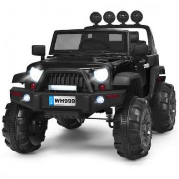 Kids' 12V Ride-on Truck with Remote Control, Spring Suspension, Lights, Music, and Trunk