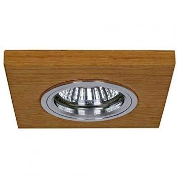 Lámpara de Techo Empotrable Vitar, Madera, Roble Aceitado, 9,5 x 9,5 cm, Incluye 1x GU10 LED 5W