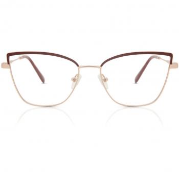 Cat Eye Montura Completa Metálico Rojas Armazones para Mujer - Gafas Anti-Azules - SmartBuy Collection
