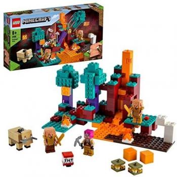 LEGO 21168 Minecraft El Bosque Deformado Juguete de construcción con Cazadora, Piglin y Hoglin para Niños de 8 años