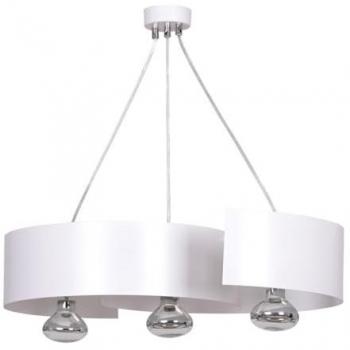 Lámpara de Suspensión Vixon, Acero Blanco con Recubrimiento de Polvo, 60x100x20 cm