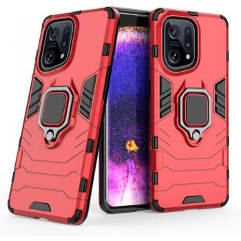 Funda Magnética Con Anillo para Móvil Oppo Find X5 - Carcasa Magnética Resistente Dura Antigolpes con Tecnología de Absorción de Golpes y Soporte para Ver Multimedia en Manos Libres y Hac