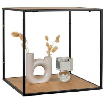 Estante Vita EPIKASA, Metal y Tablero Aglomerado de Melamina, Marrón, 36x36x36 cm