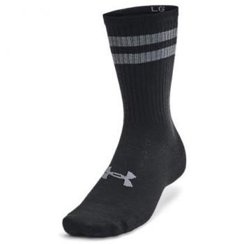 Calcetines Unisex Crew Esenciales Under Armour - Pack de 6 Pares (Negro, Blanco y Gris)