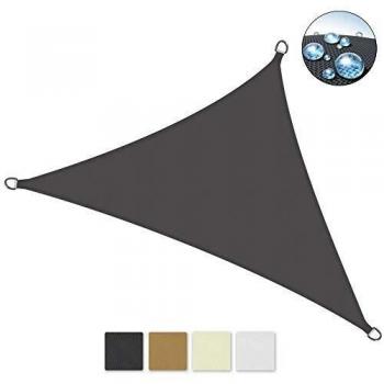 Sol Royal Toldo/parasol SolVision Triangular 700x500x500 cm Antracita 100% Poliéster con recubrimiento de poliuretano, tejido repelente al agua, protección solar y UV