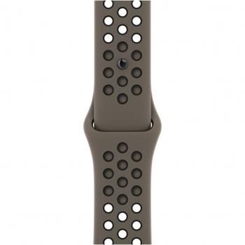 Correa Apple Nike Sport gris olivo/negra para Apple Watch de 41 mm