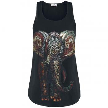 Innocent Top Tribal Elephant Top Mujer Negro S