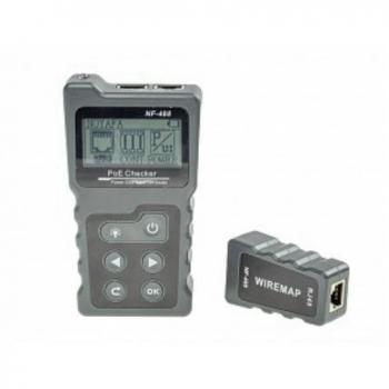 NF-488 PoE Network Cable Tester with 802.3af/802.3at Support and DC Power Continuity Checking
