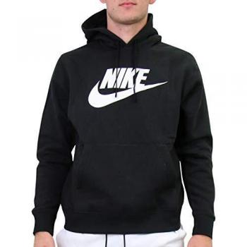 Nike Sportswear Club Fleece Pullover Hoodie for Men, Color: Black/White, Size: XL