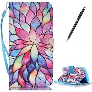 CaseHome iPhone SE/5S/5 Wallet Funda,Carcasa PU Leather Cuero Suave Impresión Bird Y Pluma Cover Con Flip Case TPU Gel Silicona,Cierre Magnético,Función De Soporte,Billetera Con Tapa Libro Tarjetas Para Estilo Del Libro Estuche Del Protector Para Apple