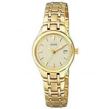 Citizen Reloj Analógico para Mujer de Cuarzo con Correa en Acero Inoxidable EW1262-55P