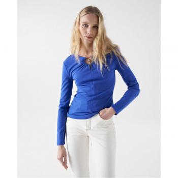 Salsa Jeans - Jersey de mujer de punto con aplique metálico